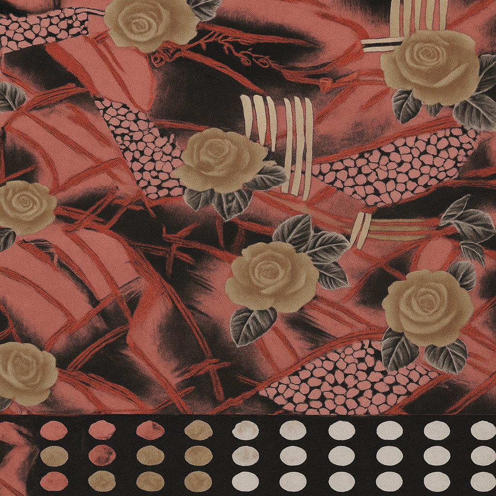 Colorful fabric textile on showcase in store